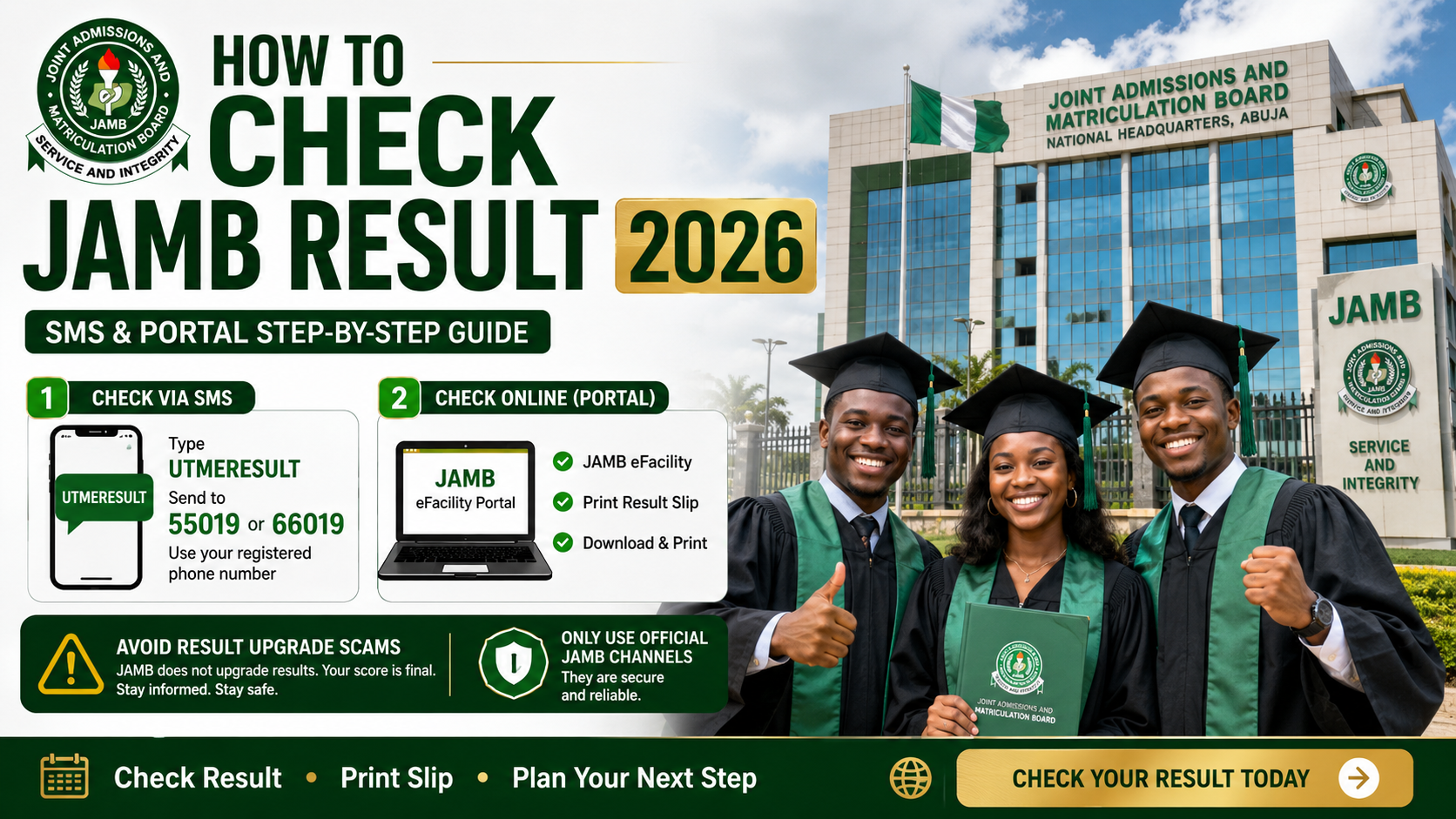 JAMB result check guide 2026