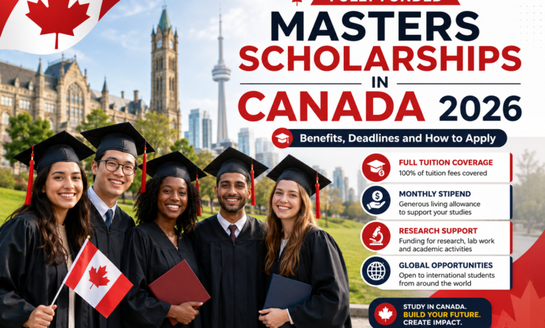 fully funded masters scholarships in Canada 2026 for international students