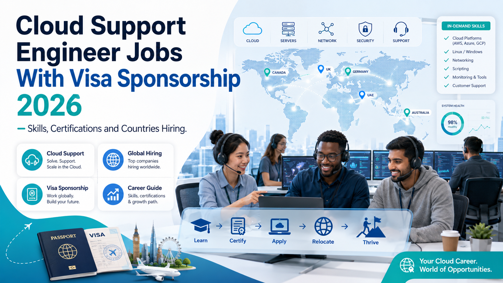 cloud support engineer visa sponsorship jobs 2026